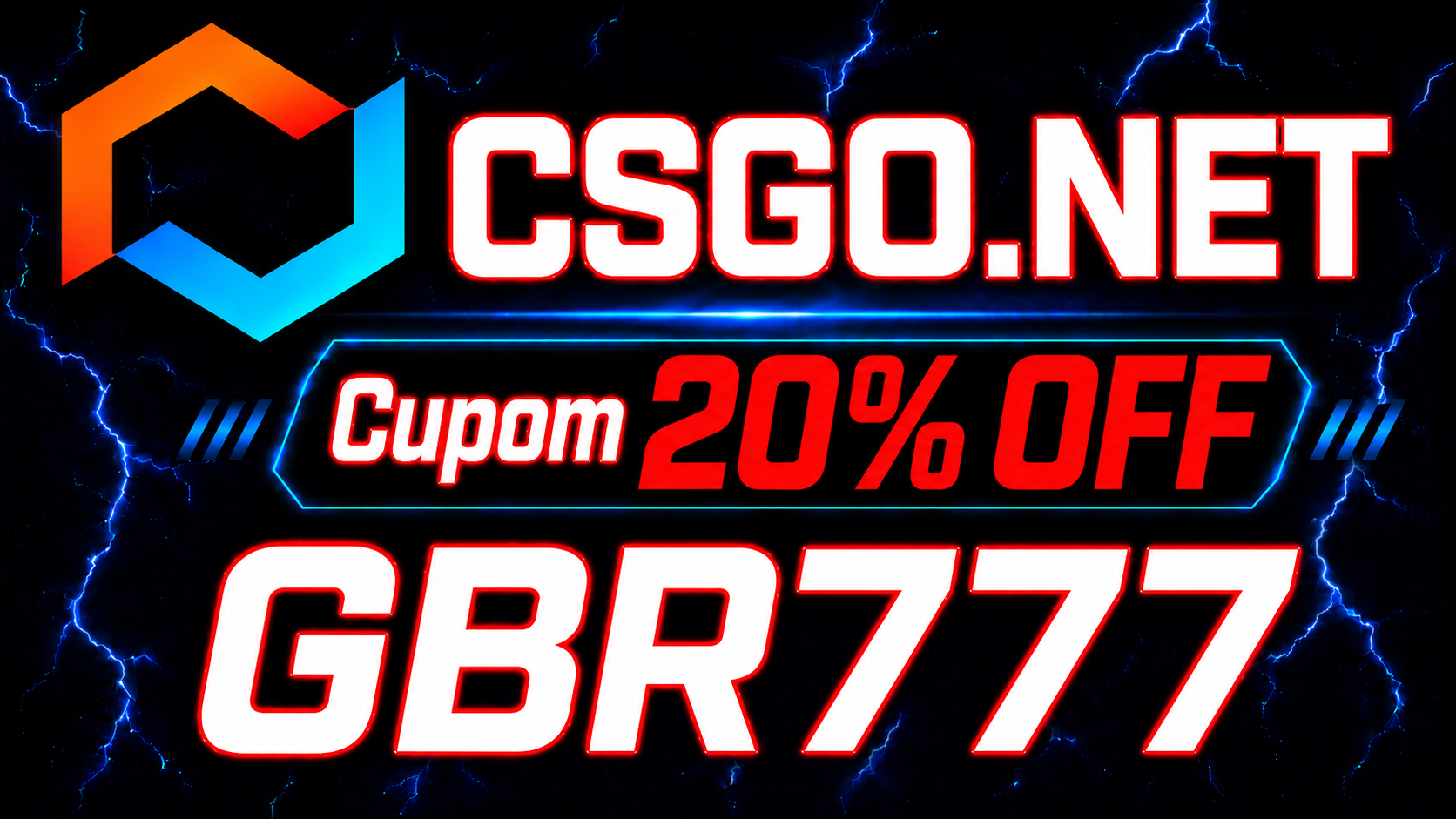 Cupom CSGO.NET GBR777 - 20% OFF